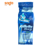Бритва одноразовая GILLETTE BLUE 3, в упаковке-4шт.
