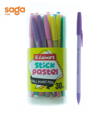Ручка шариковая Luxor Stick pastel, синий, 1мм. 1230.
