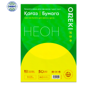 Бумага для офисной техники, желтый, неоновая, 50л, А4, 80г/м2. ON-2144.