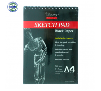Скетчбук черный Black Paper, формат-А4.