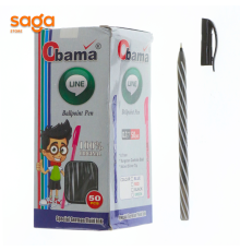 Ручка шариковая, черный, Обама/Obama"Line", 0,7мм, в коробке 50/1000/4000