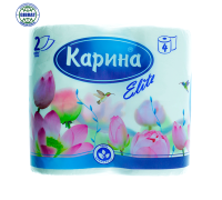 Туалетная бумага Карина, 2 слоя, в упаковке 4шт.