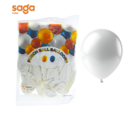 Шары однотонные белый "BALLOONS", 100 шт.