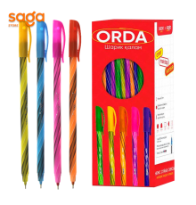 Ручка шариковая SAGA Orda, синий, в упаковке-50шт, 58701.
