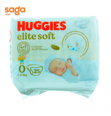 Подгузники HUGGIES, размер-0, в упаковке-25шт.