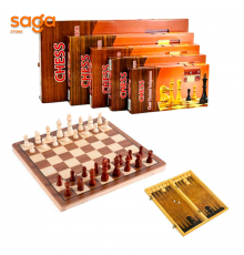 Настольная игра "Шахматы 3в1", деревянный.  ON-S3025.