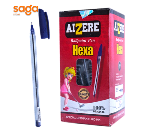 Ручка шариковая, синяя, Айзере стекло "AIZERE", 0,7мм, в коробке 50/1000/4000
