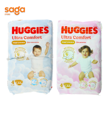 Подгузники HUGGIES, размер-4, в упаковке-66шт. мальчик/девочка