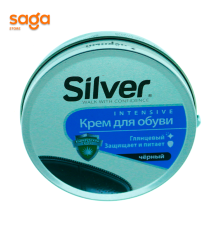 Крем Silver для обуви, черный, 50мл.