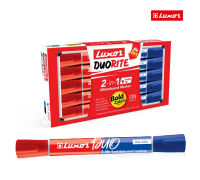 DUORITE/Двухсторонний Маркер для белой доски Синий/Красный