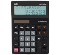 Калькулятор настольный DELI "M126" 12 разрядный, 180х128х37 мм, двухстрочный,
черный