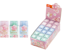 Ластик DELI "Cherry Blossom", прямоугольный, ассорти (38х20х20 мм)