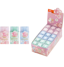 Ластик DELI "Cherry Blossom", прямоугольный, ассорти (38х20х20 мм)