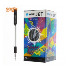Ручка шариковая Aktan JET BLACK 50шт (4000шт)(в блоке 1000шт)